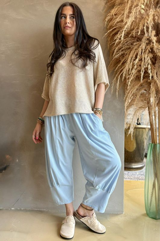 Jo Jo Quirky Classic Barrel Pant Baby Blue - 